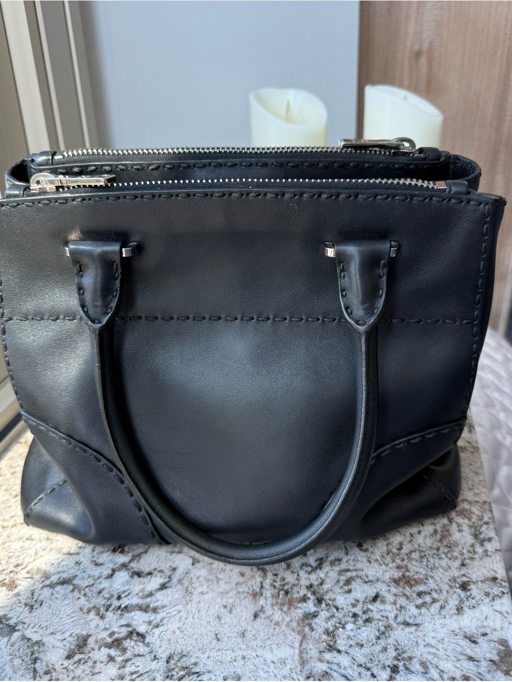 Authentic Prada Twin Pocket City Crossbody Tote in Black Saffiano Leather w/COA - Picture 5 of 15